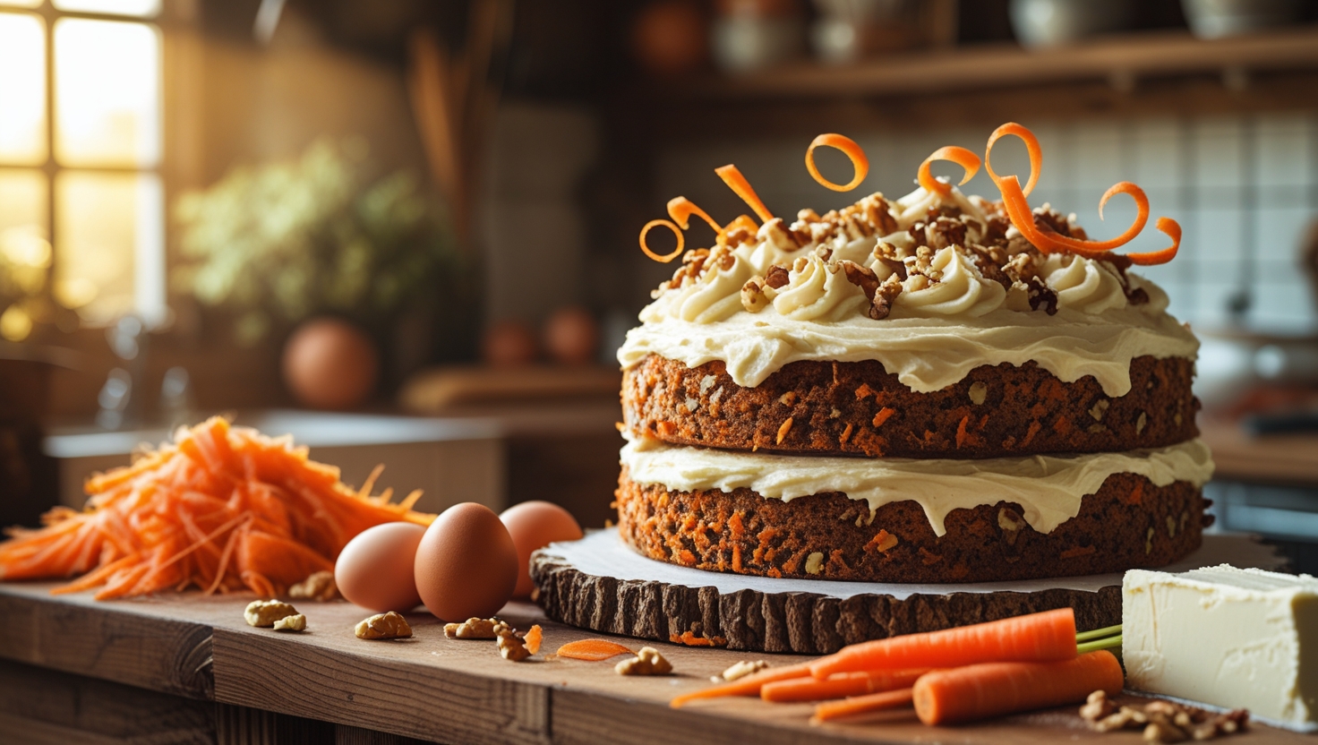 Carrot Cake with Cream Cheese Frosting Recipe